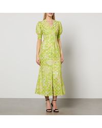 Never Fully Dressed - Lindos Printed Cotton-blend Dress - Lyst