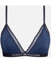 Tommy Hilfiger - Lace-trimmed Triangle Bra - Lyst