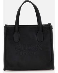 Guess - Silvana 2 Compartment Mini Faux Suede Tote Bag - Lyst