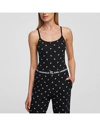 Karl Lagerfeld Ikonik Singlet Pyjama Set - Black