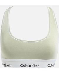 Calvin Klein - Underwear Cotton-blend Unlined Bralette - Lyst