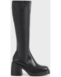 Vagabond Shoemakers - Brooke Stretch Leather Heeled Knee High Boots - Lyst