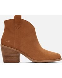 TOMS - Constance Suede Western Boots - Lyst