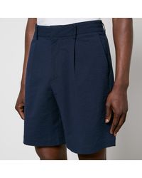 Wax London - Linton Cotton-blend Seersucker Shorts - Lyst