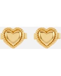 Kate Spade - Mini Heart Gold-tone Stud Earrings - Lyst