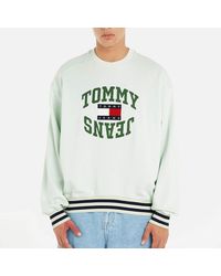 Tommy Hilfiger - Boxy Arched Logo Crew Sweatshirt - Lyst