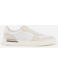 BOSS - Clint Leather Suede Tennis Trainers - Lyst