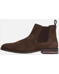 Tommy Hilfiger Signature Suede Boot in Black for Men | Lyst