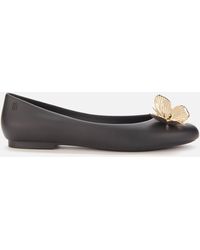Melissa Rubber Doll Butterfly Ballet Flats in Nude (Natural) | Lyst