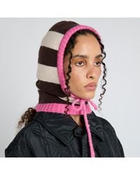 Damson Madder - Striped Intarsia-knit Hood - Lyst