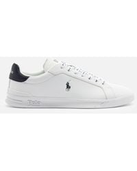 Polo Ralph Lauren - Heritage Court Leather Low Top Trainers - Lyst