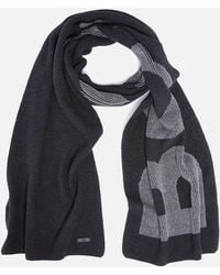BOSS - Lamico Cotton And Wool-blend Scarf - Lyst