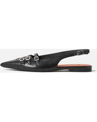 Vagabond Shoemakers - Hermine Buckled Leather Pointed-toe Flats - Lyst