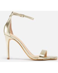 Guess - Devon Leather Heeled Sandals - Lyst
