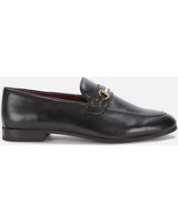 Walk London Terry Trim Leather Loafers - Black
