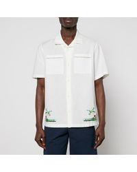 Wax London - Newton Cotton And Linen-blend Shirt - Lyst