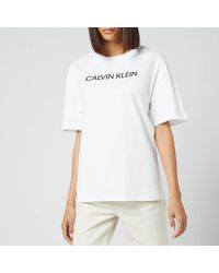 Calvin Klein Oversized Ss Boyfriend T-shirt - White