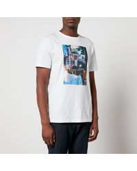BOSS - Tememory Logo-print Cotton-jersey T-shirt - Lyst