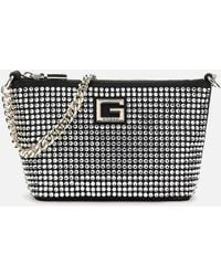 Guess - Gilded Glamour Mini Zip Rhinestone Bucket Bag - Lyst