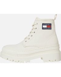 Tommy Hilfiger Organic Cotton-blend Foxing Boots - White