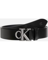 Calvin Klein Leather Belt - Schwarz