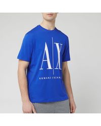 armani exchange blue shirt