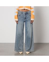 House Of Sunny - Sandblast Denim Wide-leg Jeans - Lyst