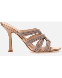 Guess - Sypress Embellished Faux Suede Heeled Mules - Lyst