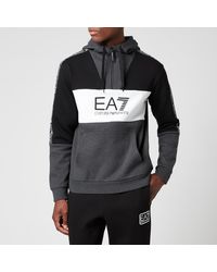EA7 Athletic Colour Block Hoodie - Grey
