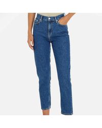 Damen Bekleidung Jeans Capri-Jeans und cropped Jeans Calvin Klein Denim Jeanshose in Blau 