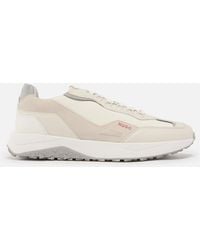 HUGO - Kane Leather And Faux Leather Runner Trainers - Lyst