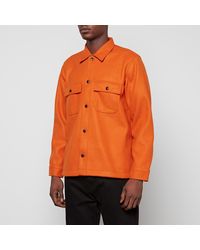 BOSS - Orange Lovvo Fleece Overshirt - Lyst
