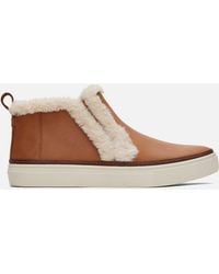 TOMS Bryce Suede And Faux Fur Ankle Boots - Brown