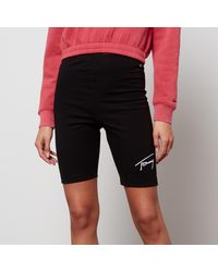 Tommy Hilfiger Tjw Tommy Signature Cycle Shorts - Black