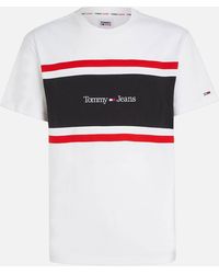 Tommy Hilfiger - Classic Linear Cut & Sew Cotton-jersey T-shirt - Lyst