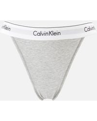 Calvin Klein High Leg Tanga Briefs Grey