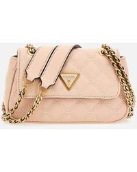 Guess - Giully Mini Convertible Faux Leather Cross Body Flap Bag - Lyst