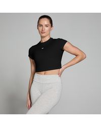Mp - Basic Body Fit Short Sleeve Crop T-Shirt - Lyst