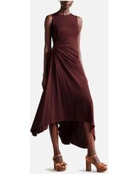 Ted Baker Giullia Stretch-lyocell Dress - Brown