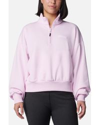 Columbia - Marble Canyontm French Terry Stretch-jersey Quarter-zip Sweatshirt - Lyst