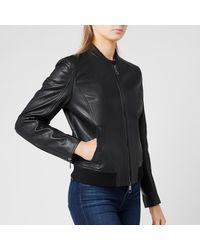 hugo boss womens leather jacket uk