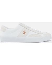Polo Ralph Lauren - Sayer Canvas And Suede Trainers - Lyst