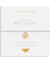 Joma Jewellery - A Little Bee Lucky Silver-tone Bracelet - Lyst