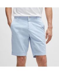 BOSS - Slice Cotton-blend Twill Smart Shorts - Lyst