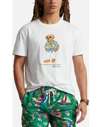 Polo Ralph Lauren - Bear Logo-print Cotton-jersey T-shirt - Lyst