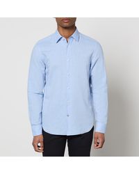 BOSS - Hal-kent Linen-blend Shirt - Lyst