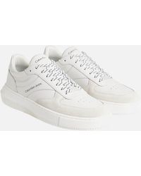 Calvin Klein Leather Chunky Sneakers - White