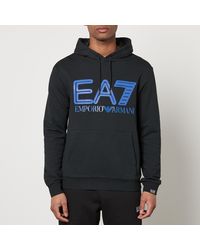 EA7 - Oversized Logo Cotton Hoodie - Lyst