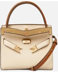 Tory Burch - Lee Radziwill Leather Suede Petite Double Bag - Lyst