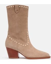 COACH - Phoebe Suede Western Boots - Lyst